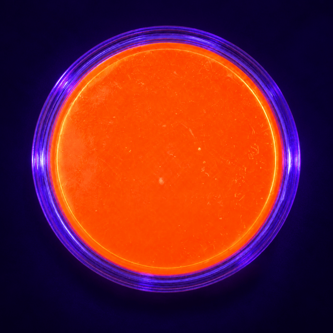 Neon Aqua-Schminke Orange – Wasserschminke im Tiegel - TwentyFourParty
