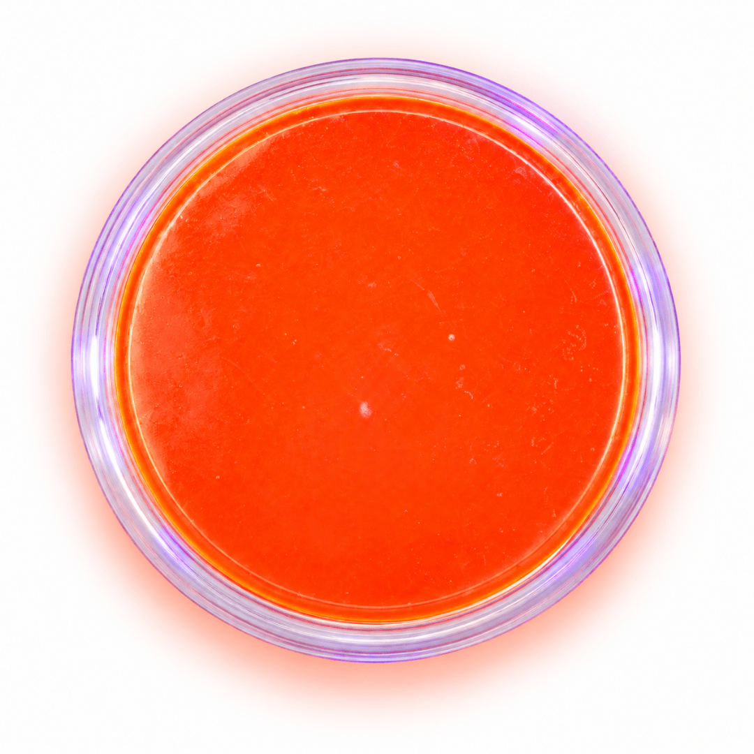 Neon Aqua-Schminke Orange – Wasserschminke im Tiegel - TwentyFourParty