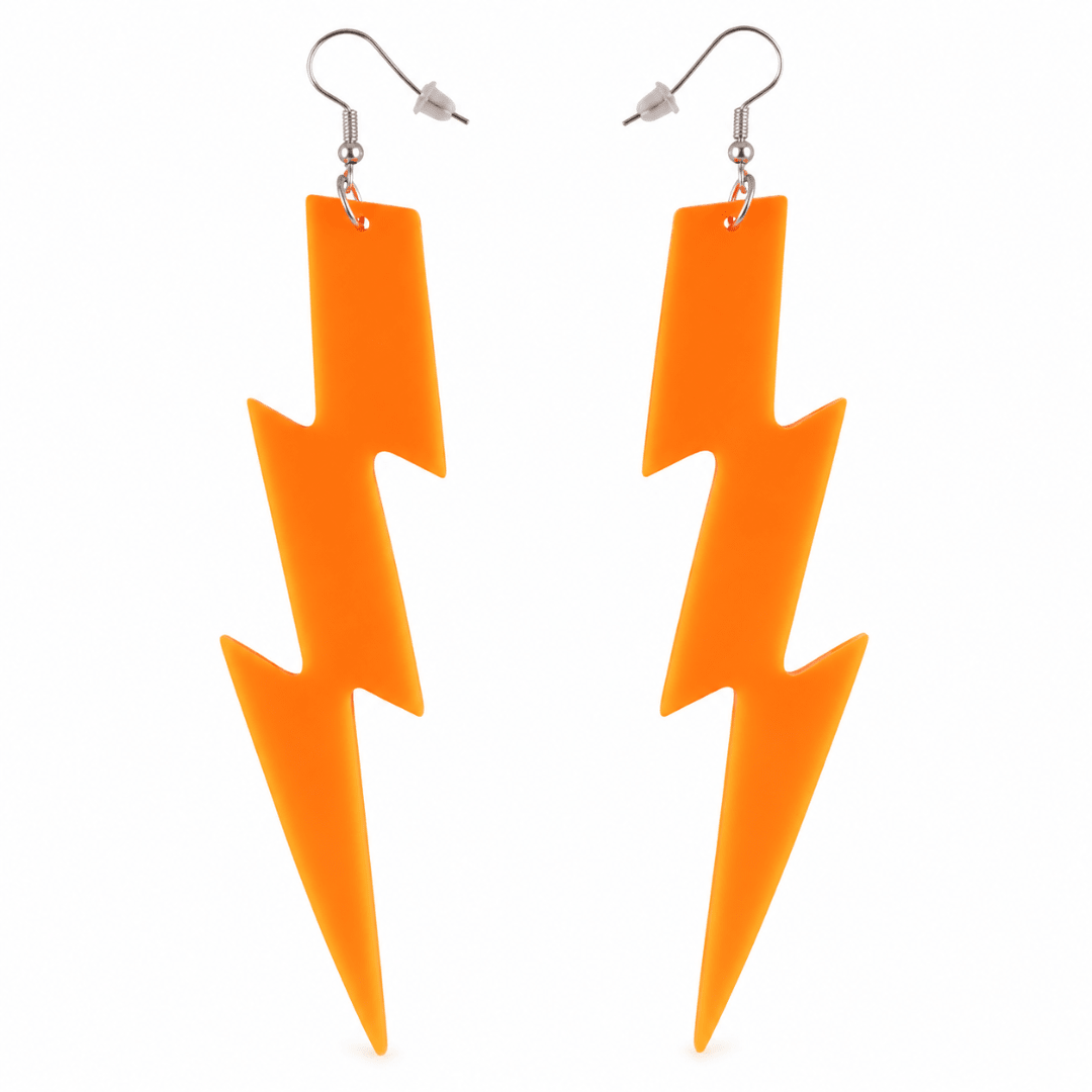 Neon Blitz Ohrringe Orange - TwentyFourParty