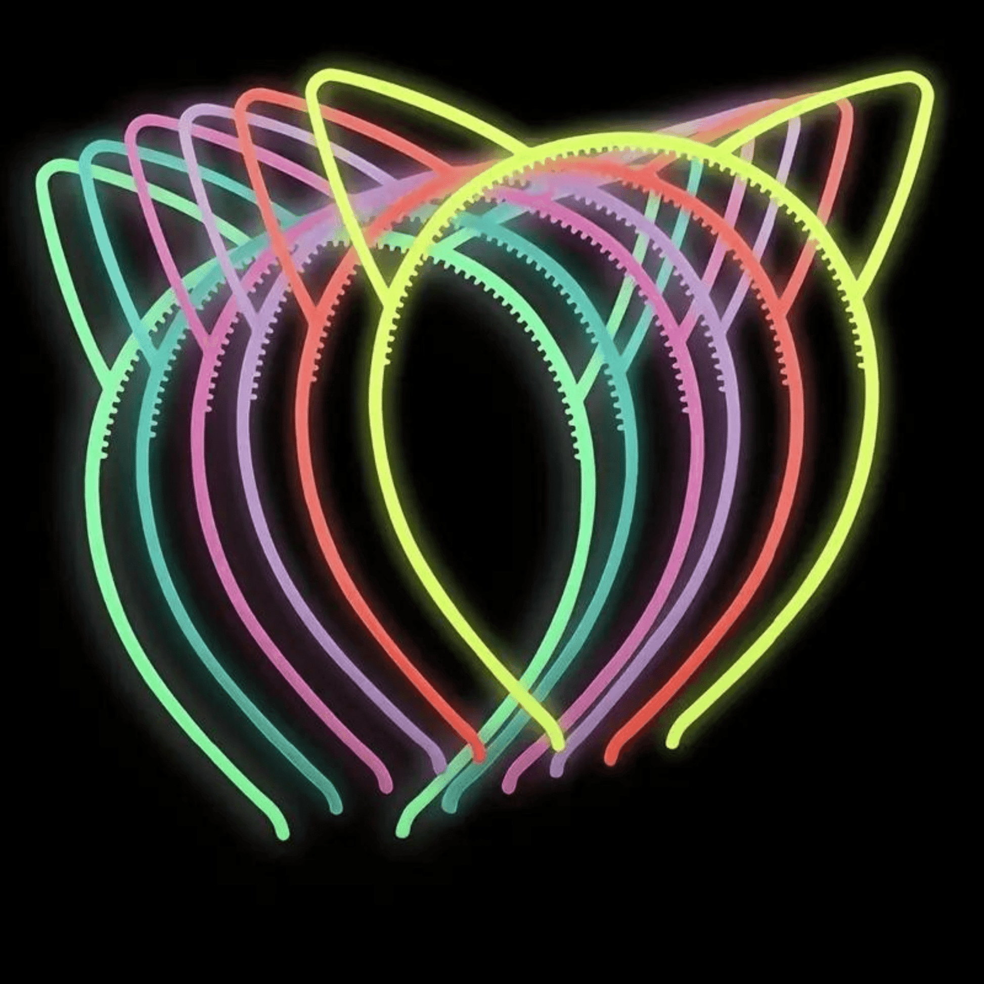 Neon Katzenohren Haarreif - TwentyFourParty