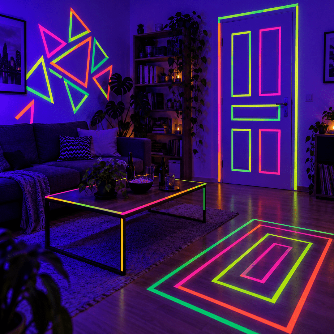 Neon Klebeband Glow-in-the-Dark Grün 5 m - TwentyFourParty