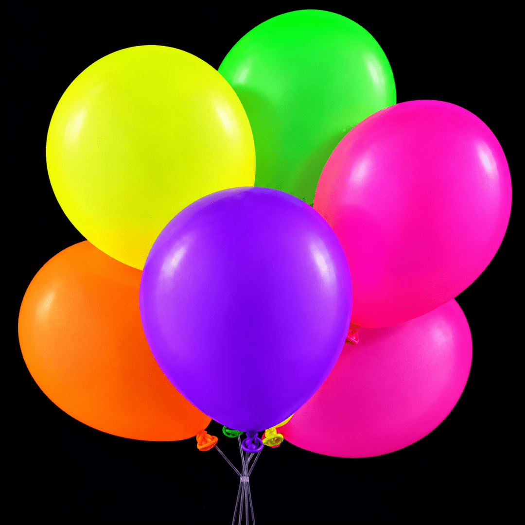 Neon-Leuchtballons 100 Stück - TwentyFourParty