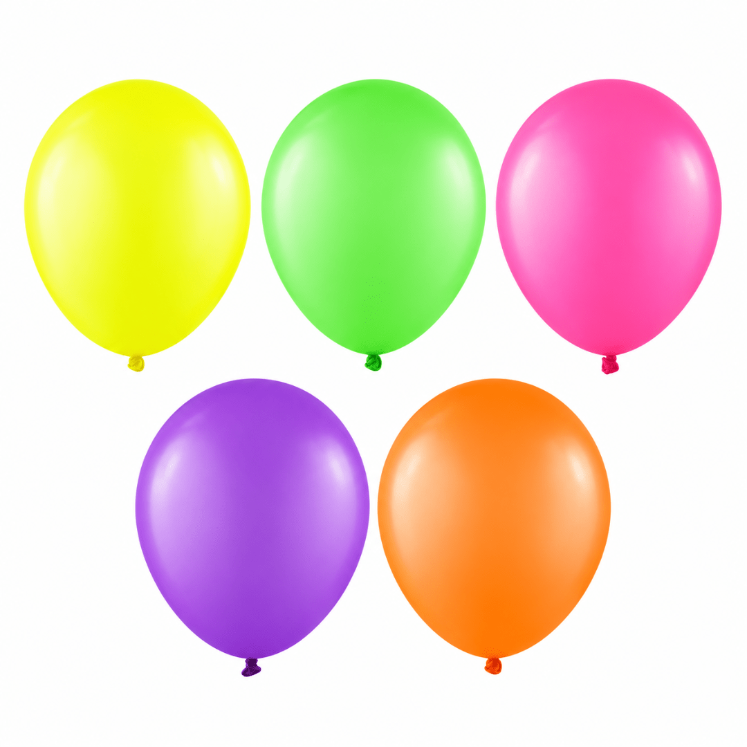 Neon-Leuchtballons 100 Stück - TwentyFourParty