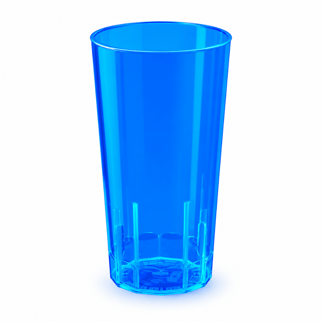 Neon Mehrwegbecher 250 ml Schwarzlicht Blau - TwentyFourParty