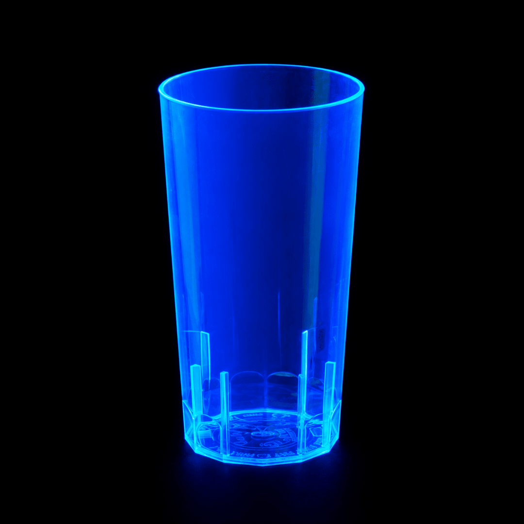 Neon Mehrwegbecher 250 ml Schwarzlicht Blau - TwentyFourParty