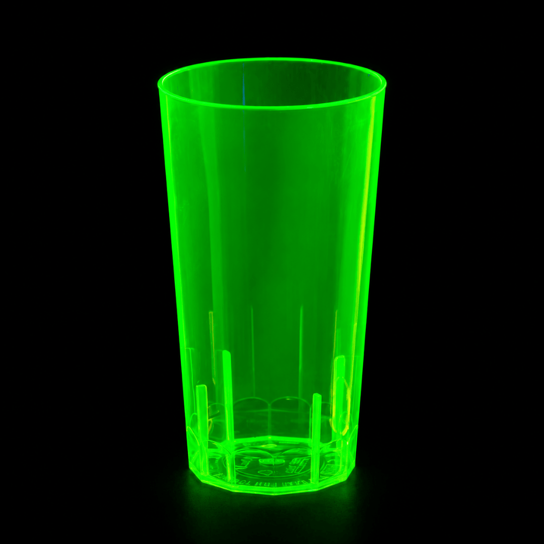 Neon Mehrwegbecher 250 ml Schwarzlicht Grün - TwentyFourParty