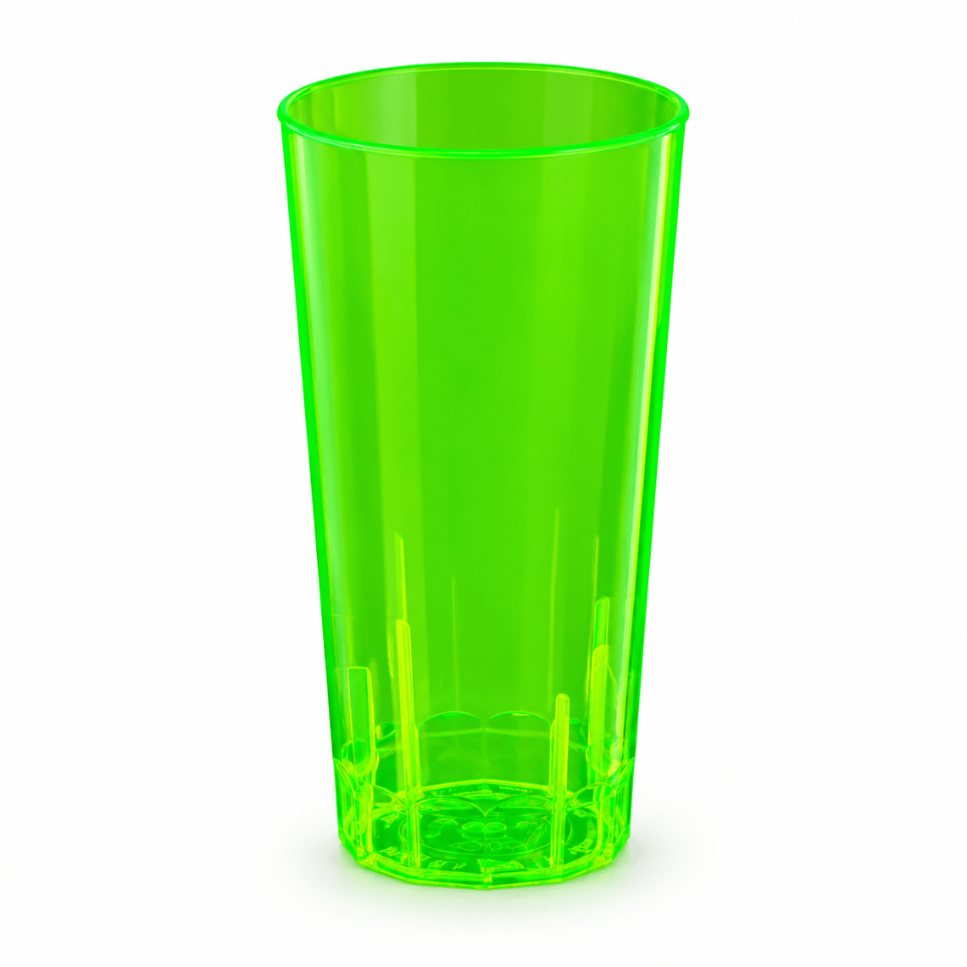 Neon Mehrwegbecher 250 ml Schwarzlicht Grün - TwentyFourParty