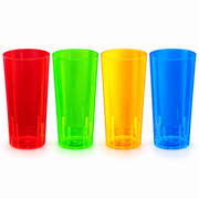 Neon Mehrwegbecher 250 ml Schwarzlicht Mix – 10 Becher - TwentyFourParty