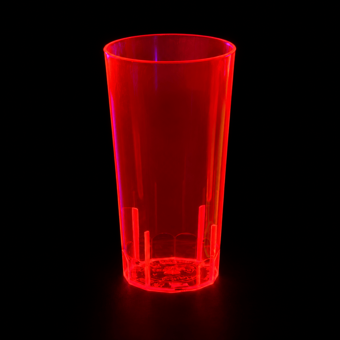 Neon Mehrwegbecher 250 ml Schwarzlicht Rot - TwentyFourParty
