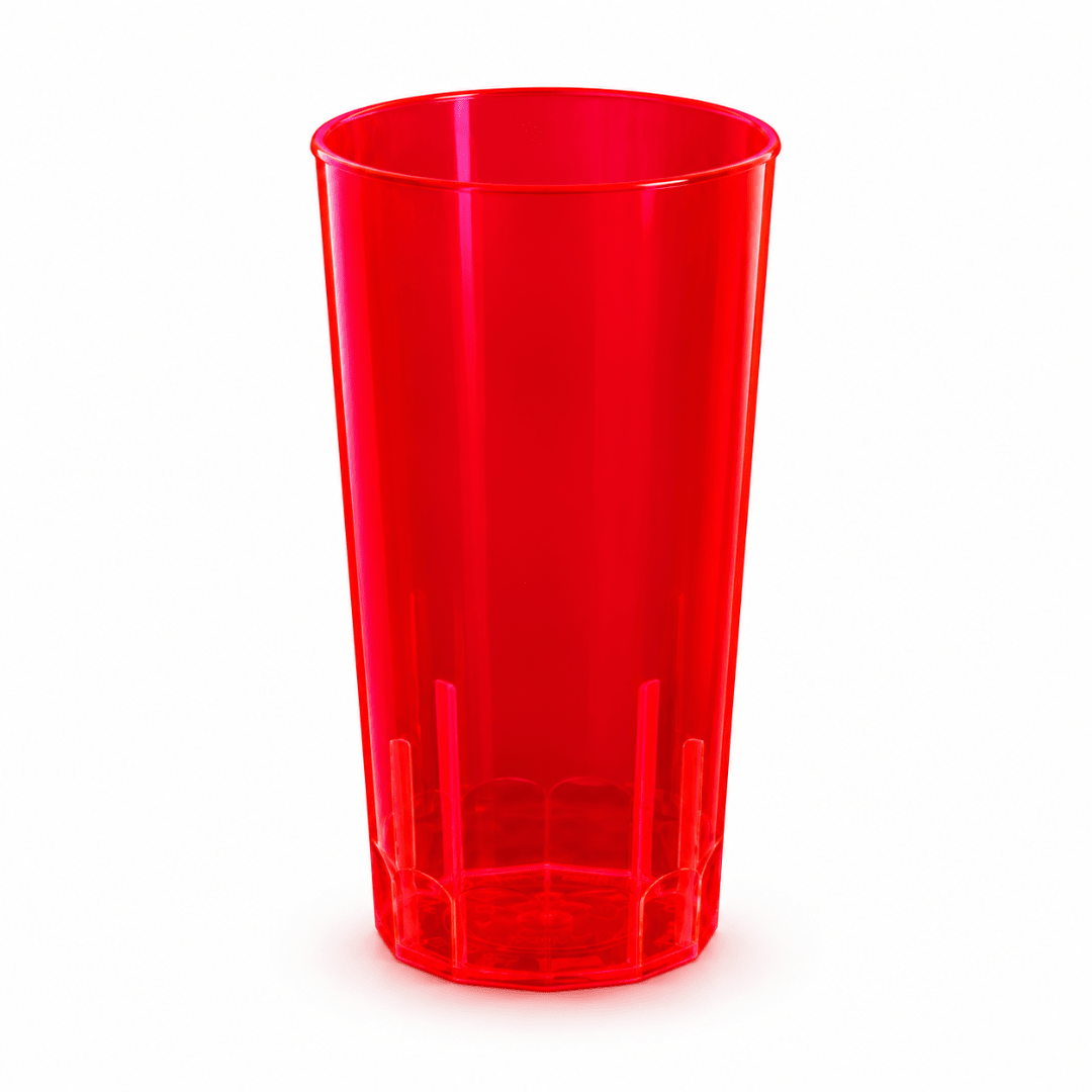 Neon Mehrwegbecher 250 ml Schwarzlicht Rot - TwentyFourParty