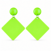 Neon Retro Statement Ohrringe Grün - TwentyFourParty