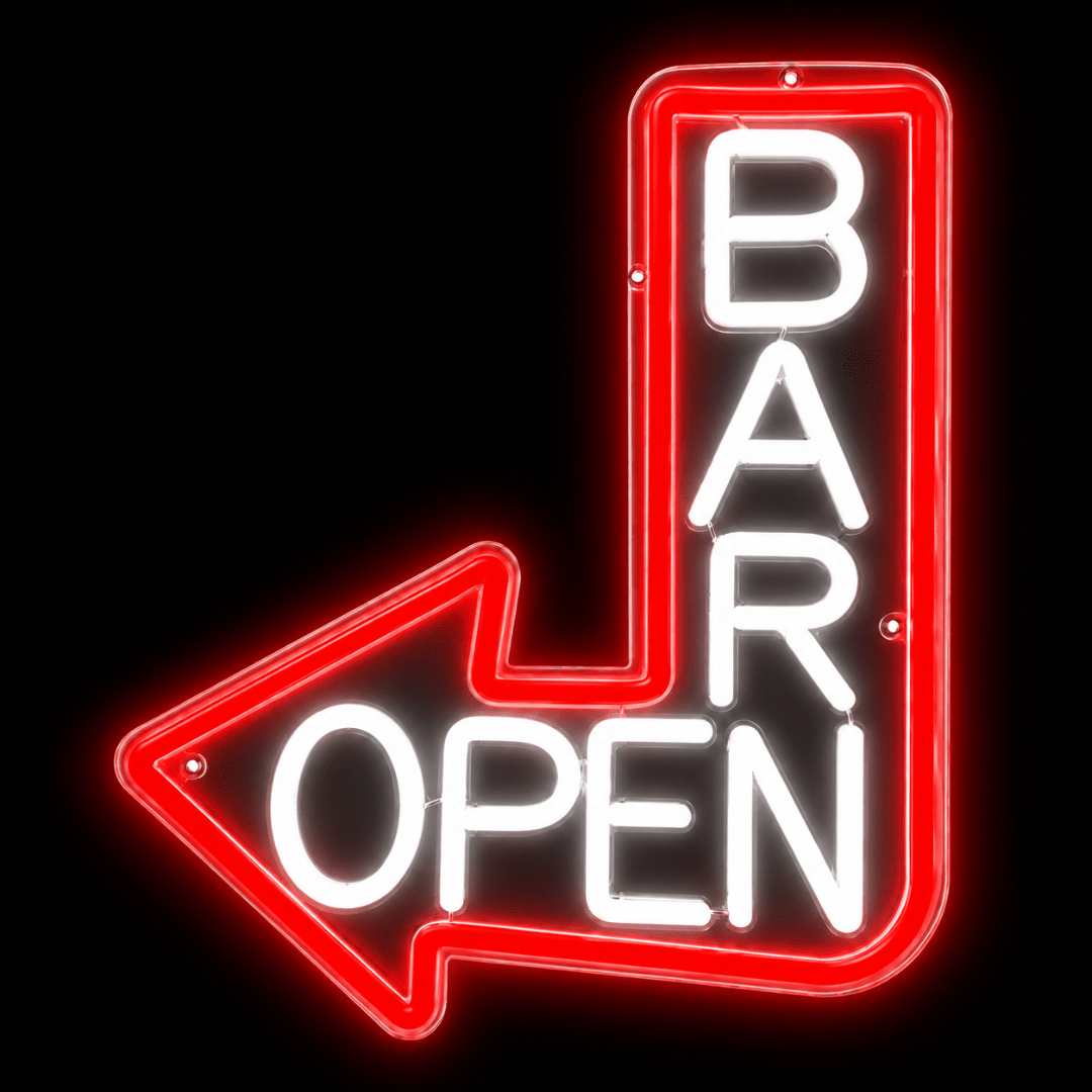 Neon-Schild BAR OPEN - TwentyFourParty