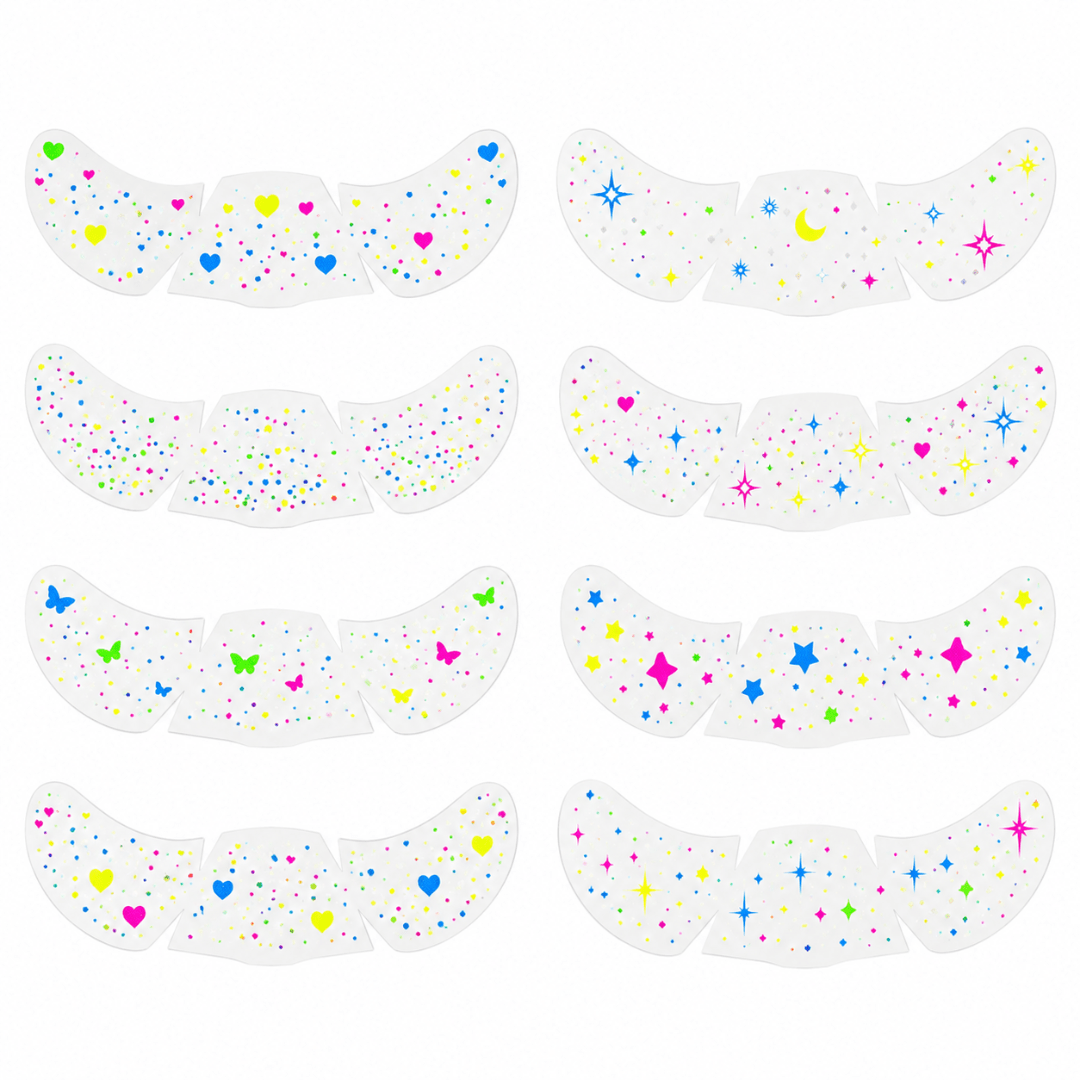 Neon Sommersprossen Tattoos Glow in the Dark - TwentyFourParty