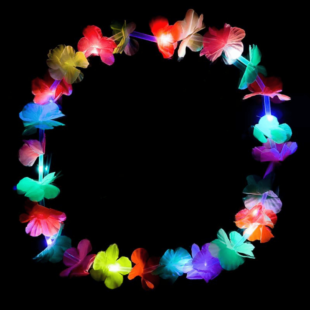 Neon UV LED Hawaiikette - Bunt - TwentyFourParty
