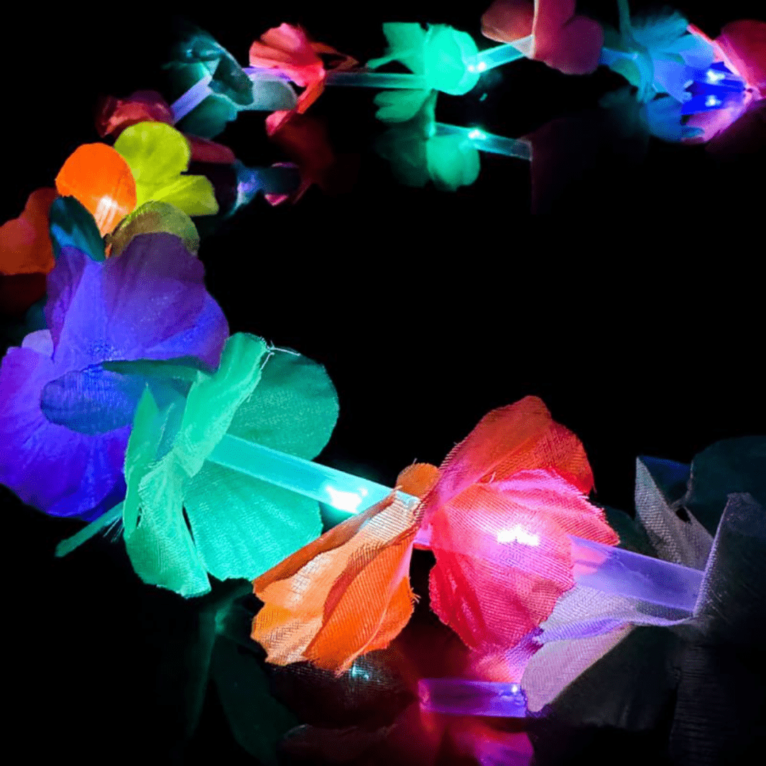 Neon UV LED Hawaiikette - Bunt - TwentyFourParty