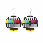 Ohrringe Testbild Retro Fernseher - TwentyFourParty