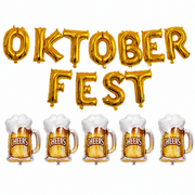 Oktoberfest Ballon Set – 18-teilig mit Bierkrügen - TwentyFourParty