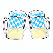 Oktoberfest Brille Bierkrüge Blau Weiß - TwentyFourParty