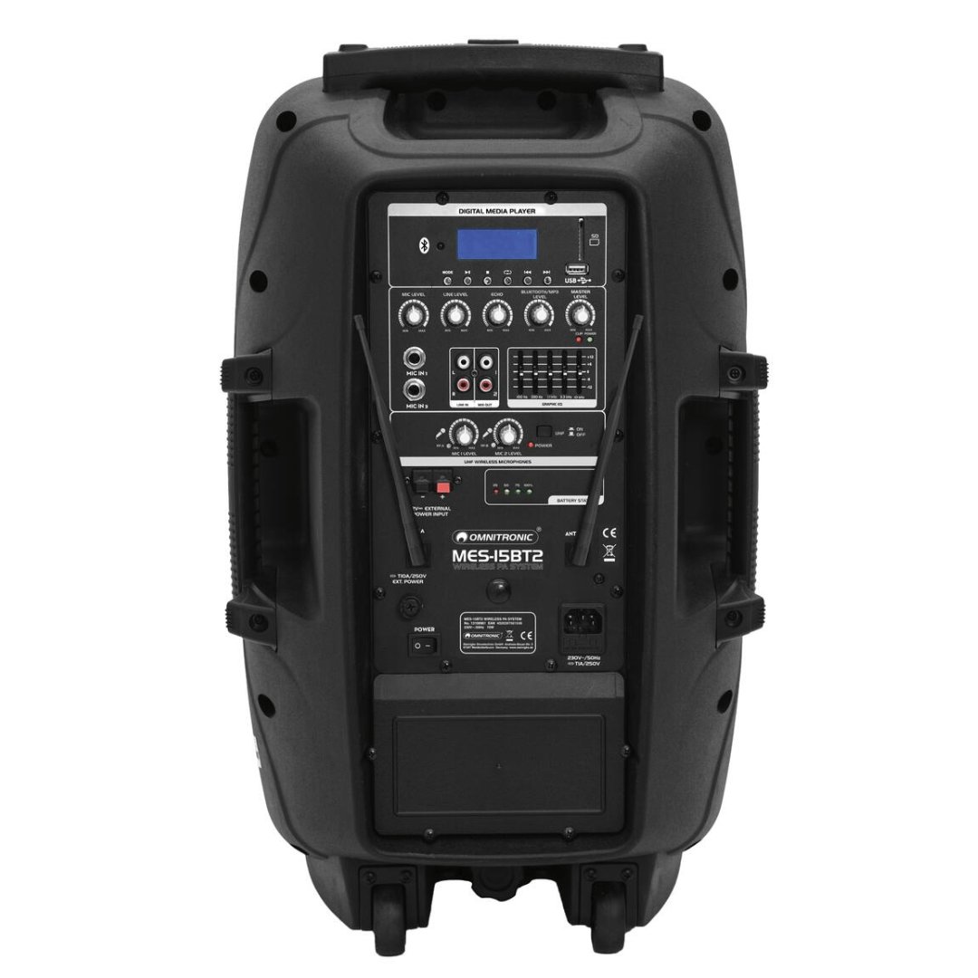 OMNITRONIC MES - 15BT2 Drahtlos - PA - System - TwentyFourParty