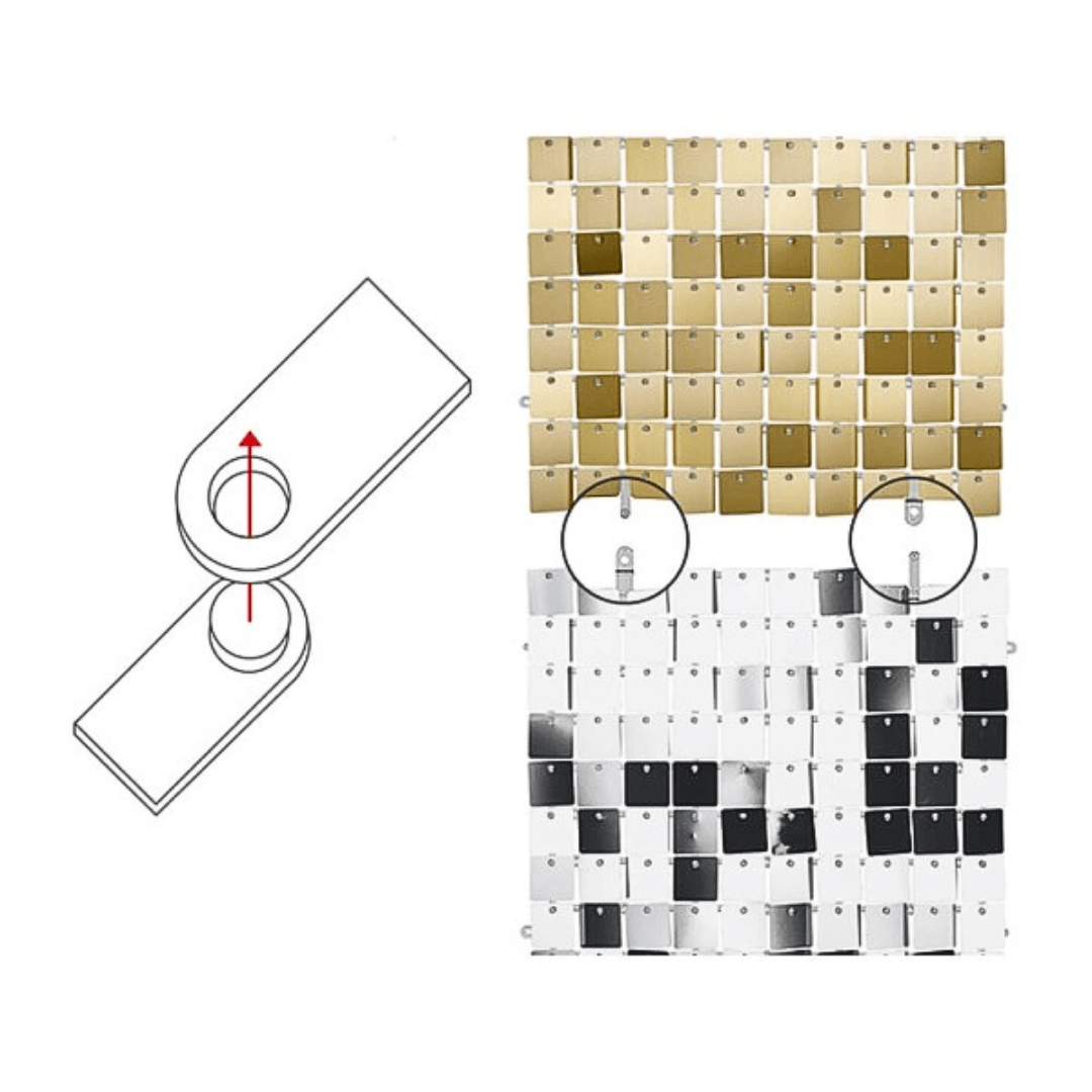 Pailletten Hintergrundplatte, 30 x30 - TwentyFourParty