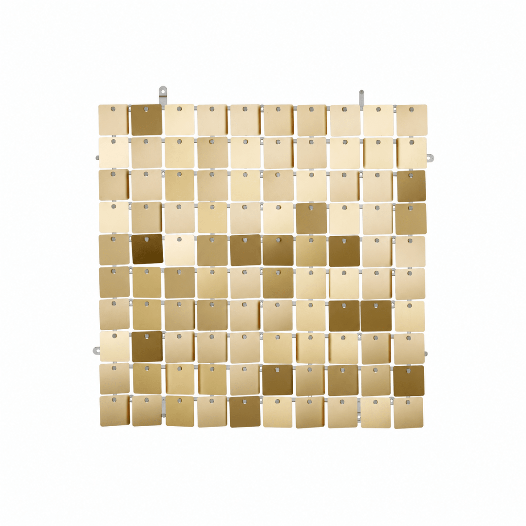Pailletten Hintergrundplatte Hellgold 30 x 30 cm - TwentyFourParty