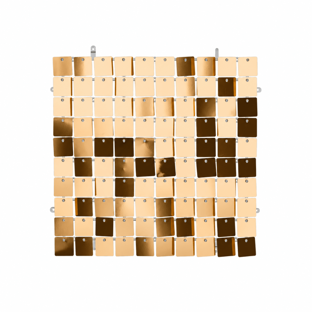 Pailletten Hintergrundplatte Kupfer 30 x 30 cm - TwentyFourParty