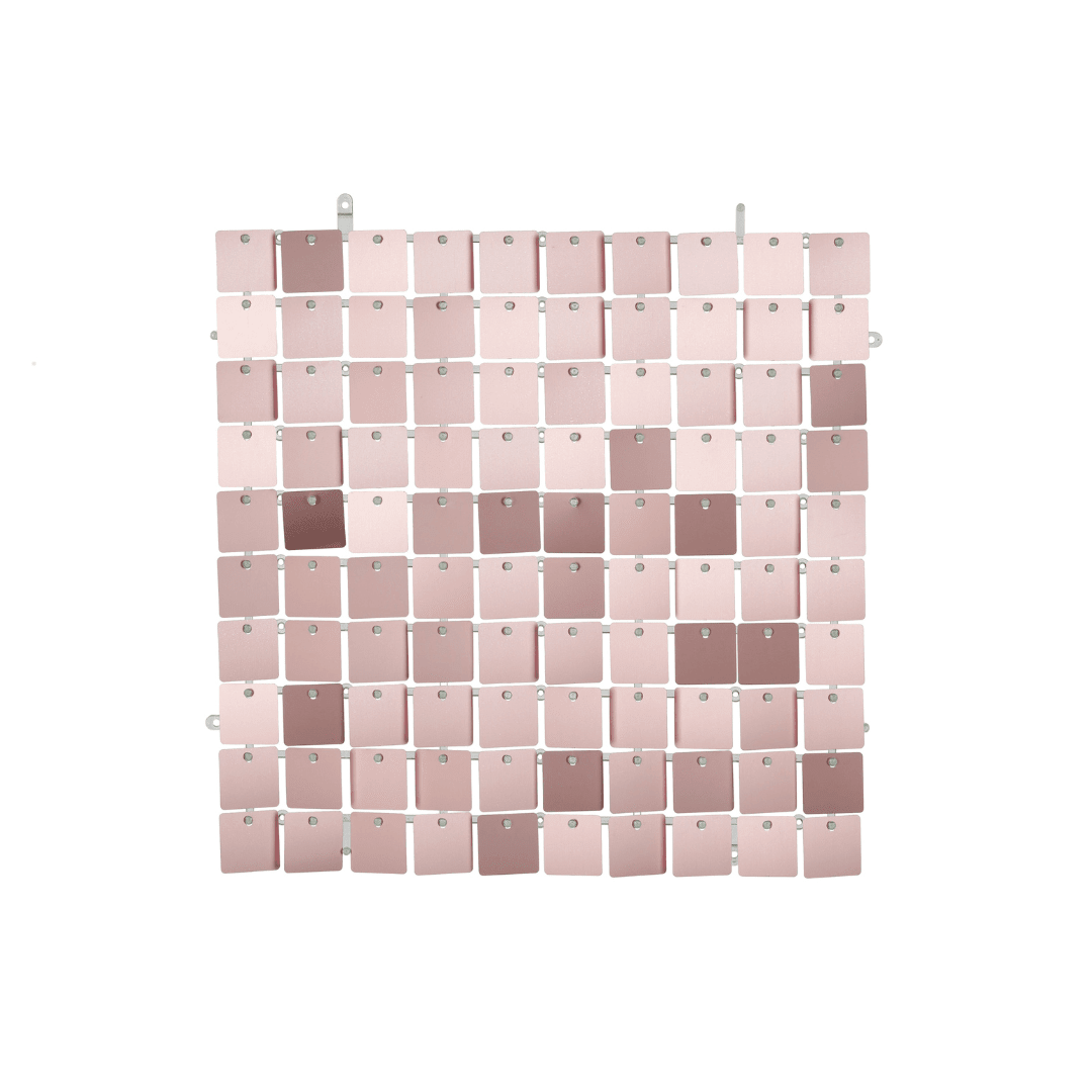 Pailletten Hintergrundplatte Rose 30 x 30 cm - TwentyFourParty
