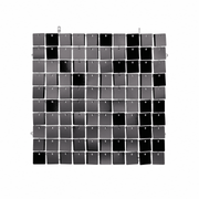 Pailletten Hintergrundplatte Schwarz 30 x 30 cm - TwentyFourParty