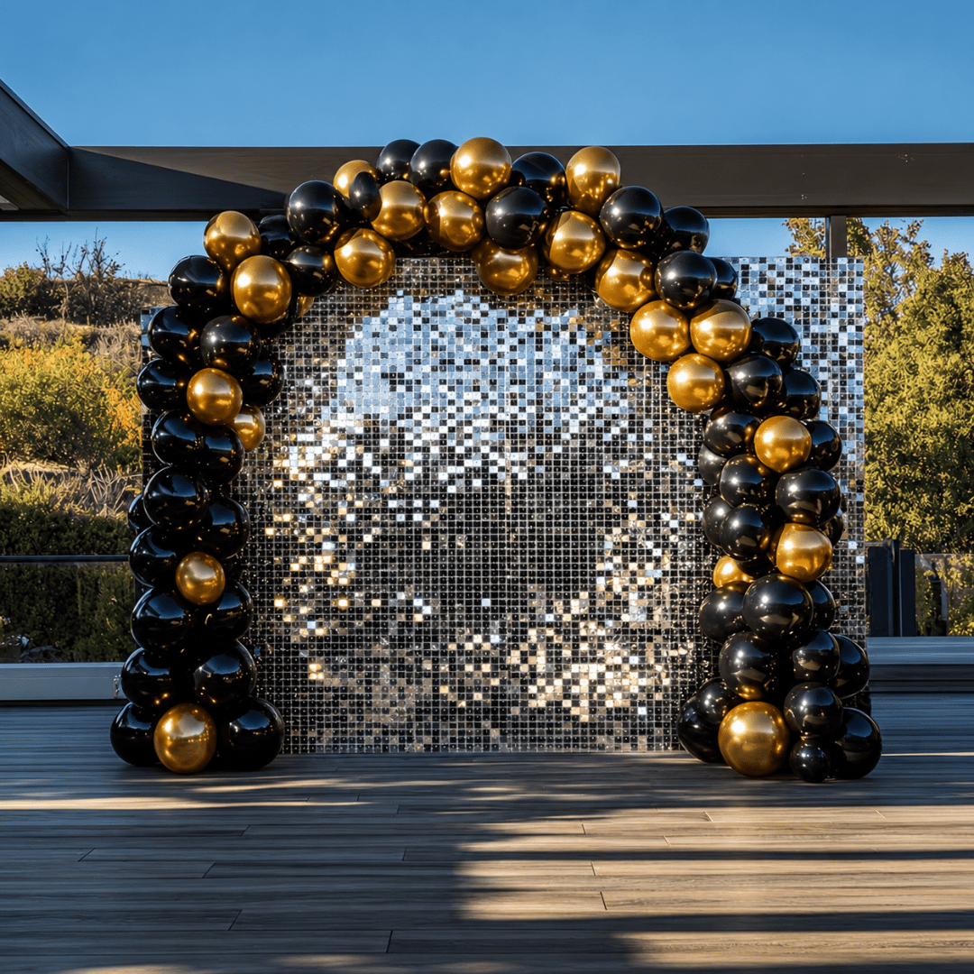 Pailletten Hintergrundplatte Silber 30 x 30 cm - TwentyFourParty