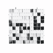 Pailletten Hintergrundplatte Silber 30 x 30 cm - TwentyFourParty