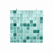 Pailletten Hintergrundplatte Türkis 30 x 30 cm - TwentyFourParty
