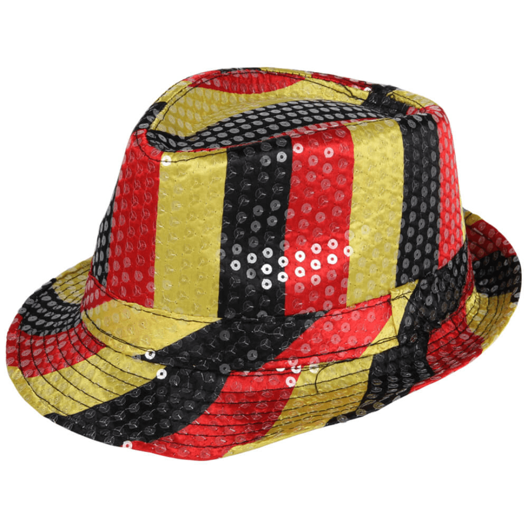 Pailletten Hut Deutschland Schwarz Rot Gold - TwentyFourParty