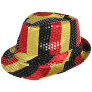 Pailletten Hut Deutschland Schwarz Rot Gold - TwentyFourParty