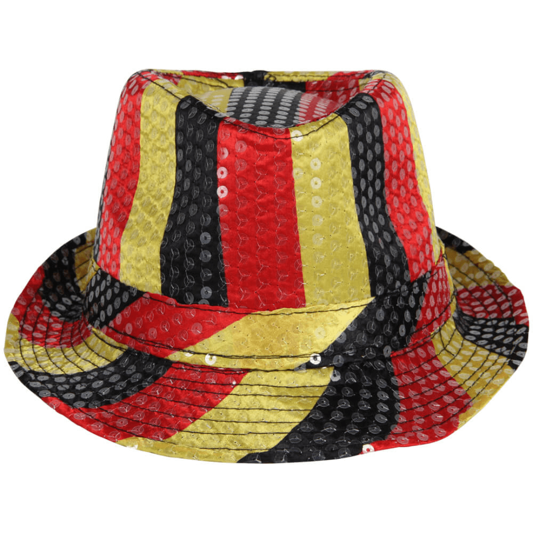 Pailletten Hut Deutschland Schwarz Rot Gold - TwentyFourParty