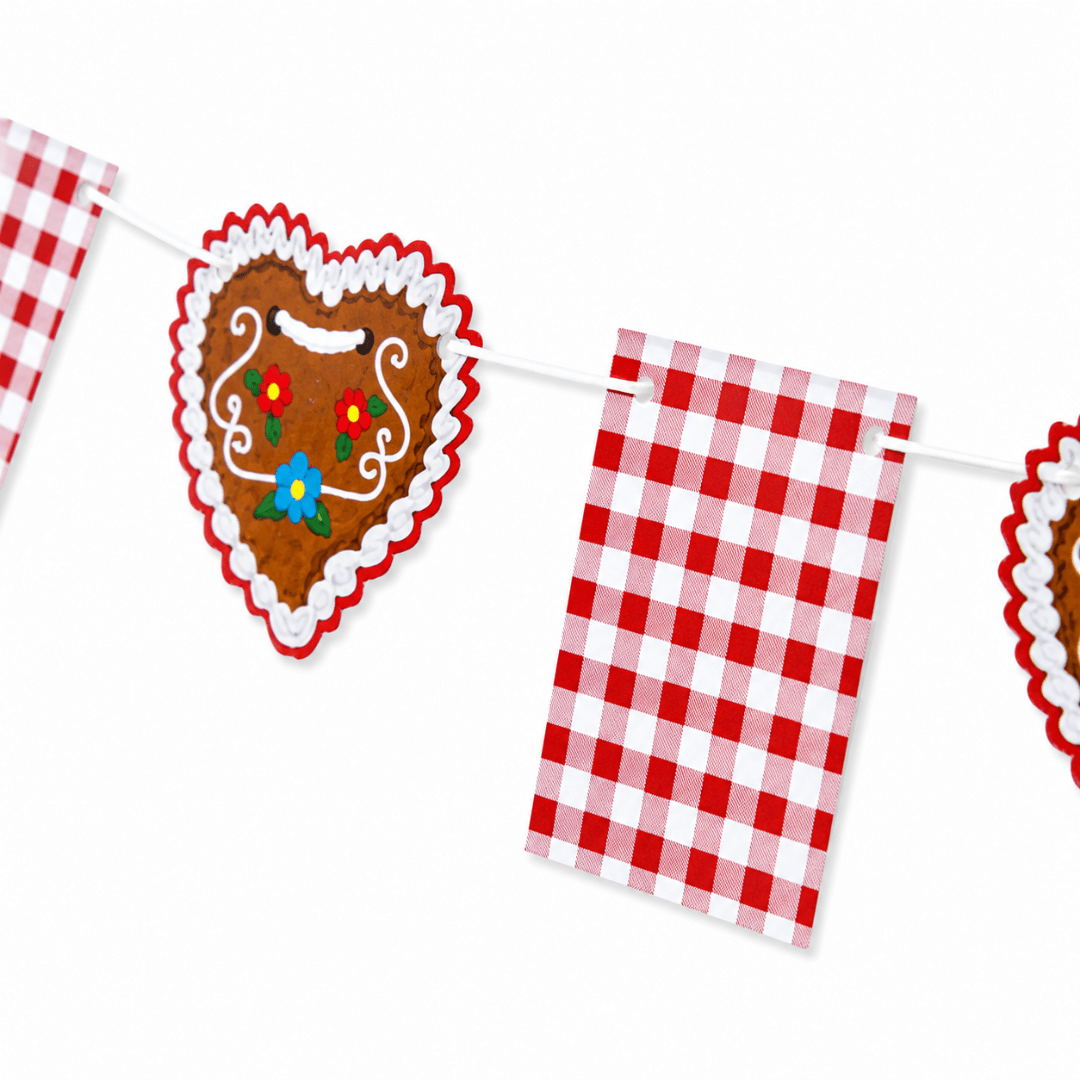 Papiergirlande Hüttengaudi Karo 4 m - TwentyFourParty