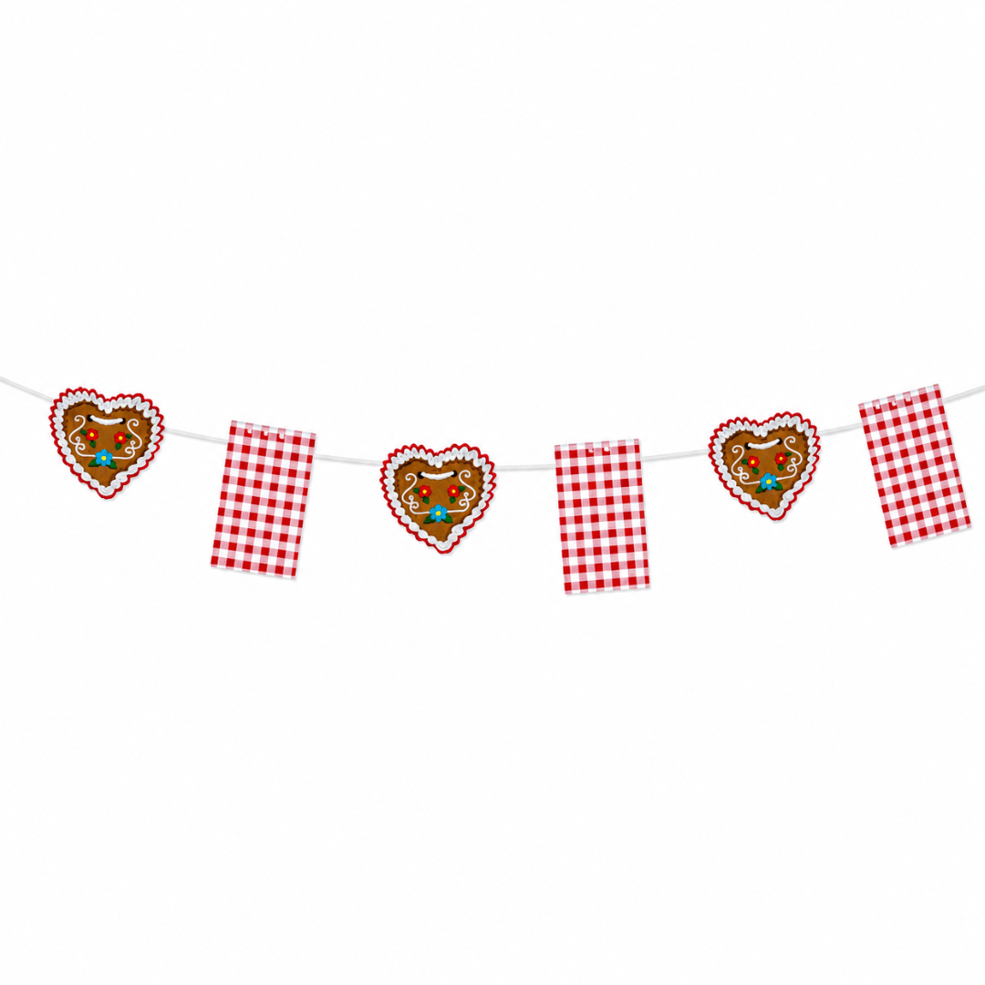 Papiergirlande Hüttengaudi Karo 4 m - TwentyFourParty