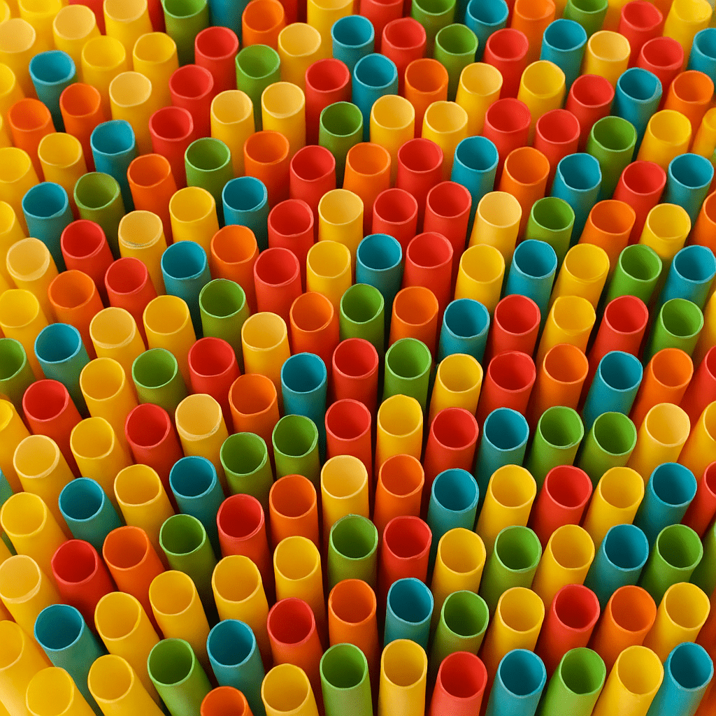 Papierstrohhalme Bunt 100 Stück - TwentyFourParty