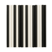 Papierstrohhalme Schwarz - Weiß 250 Stück - TwentyFourParty