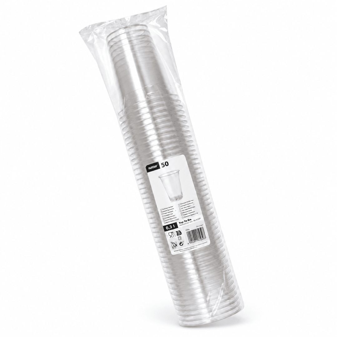Party Einwegbecher 0,3 l glasklar 50 Stück - TwentyFourParty