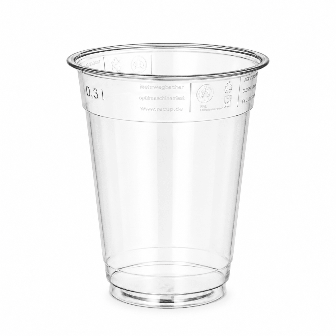 Party Einwegbecher 0,3 l glasklar 50 Stück - TwentyFourParty