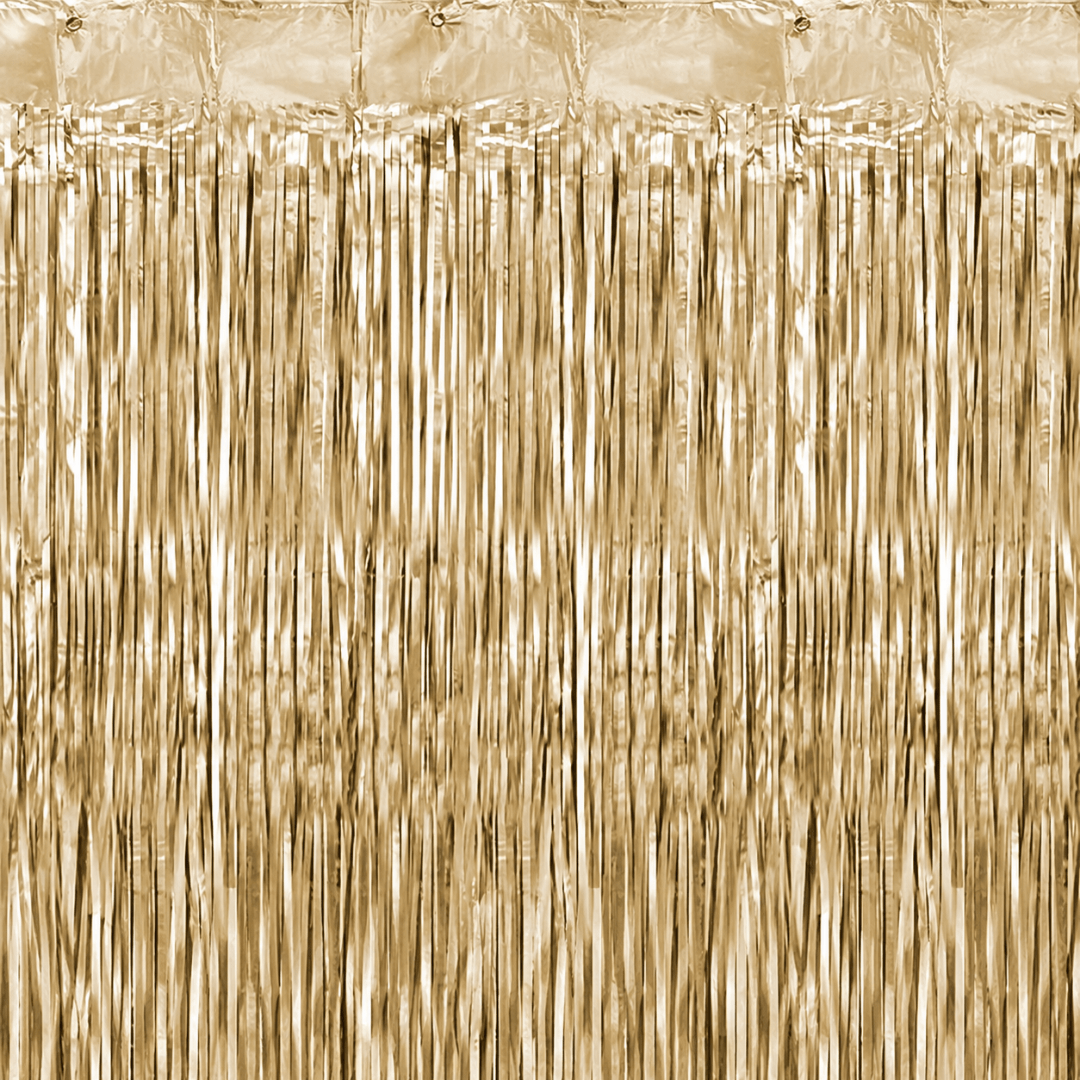 Partyvorhang Champagnergold 90 x 250 cm - TwentyFourParty