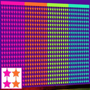 Partyvorhang Neon - Sterne - TwentyFourParty