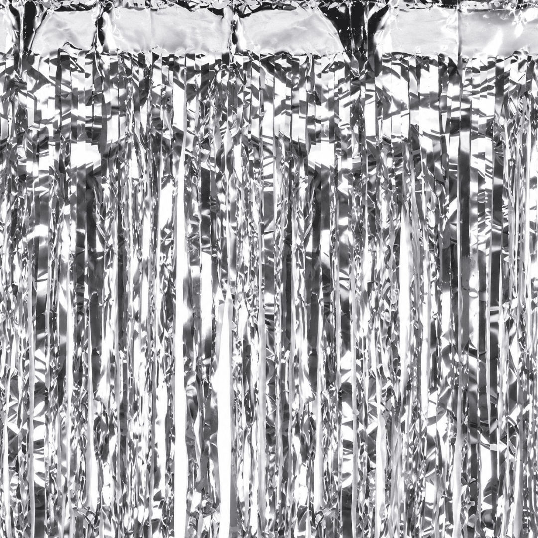 Partyvorhang Silber 100 x 200 cm - TwentyFourParty