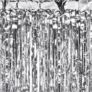 Partyvorhang Silber 100 x 200 cm - TwentyFourParty