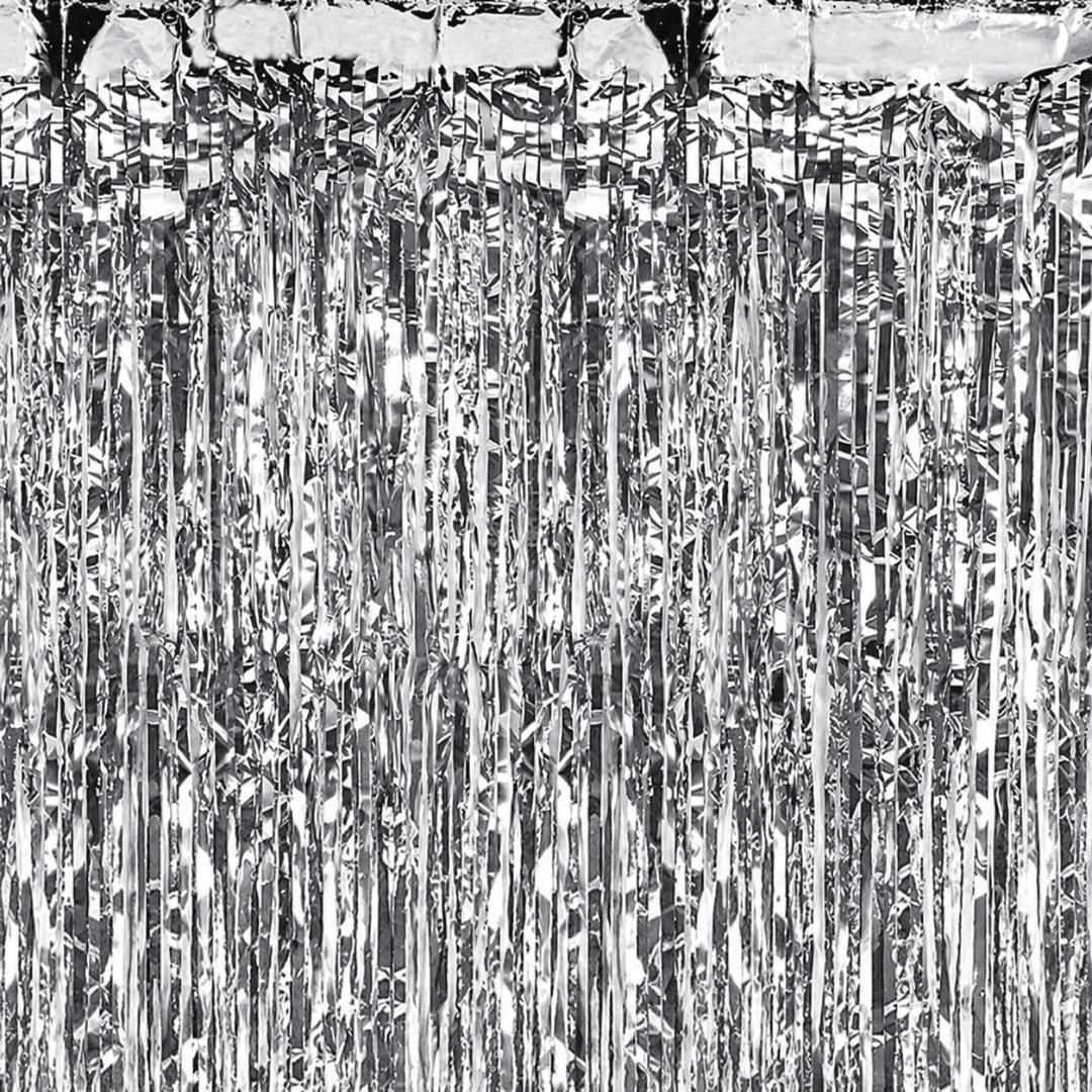 Partyvorhang Silber 90 x 250 cm - TwentyFourParty
