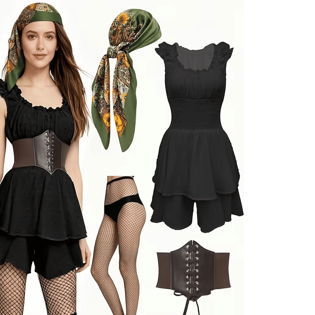 Piraten Kostüm Damen Schwarz - TwentyFourParty