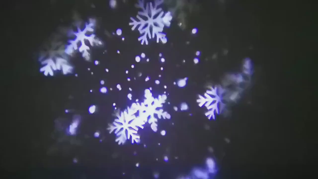 Video laden: Schneeflocken-Projektorlampe