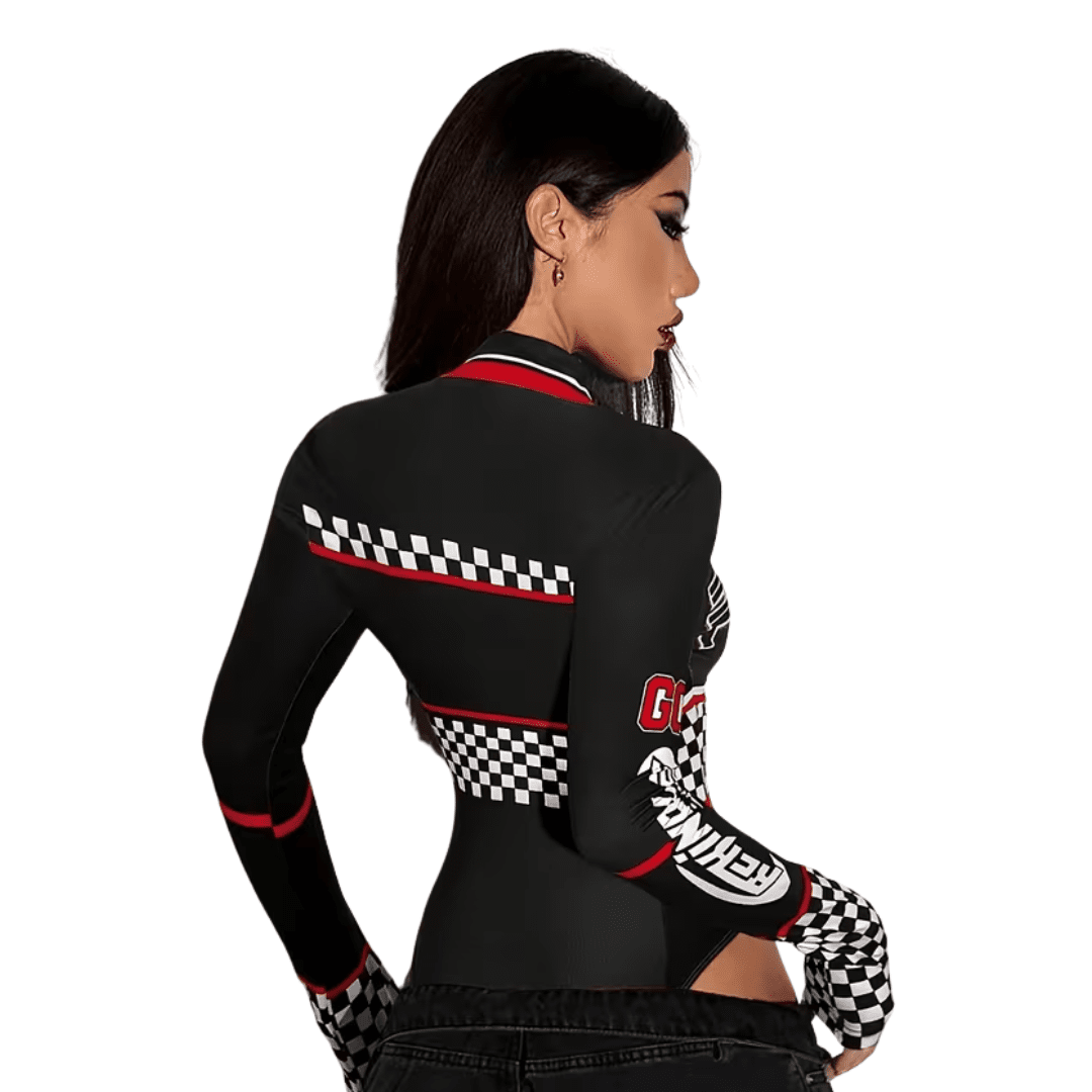 Racing Girl Kostüm Body Damen - TwentyFourParty