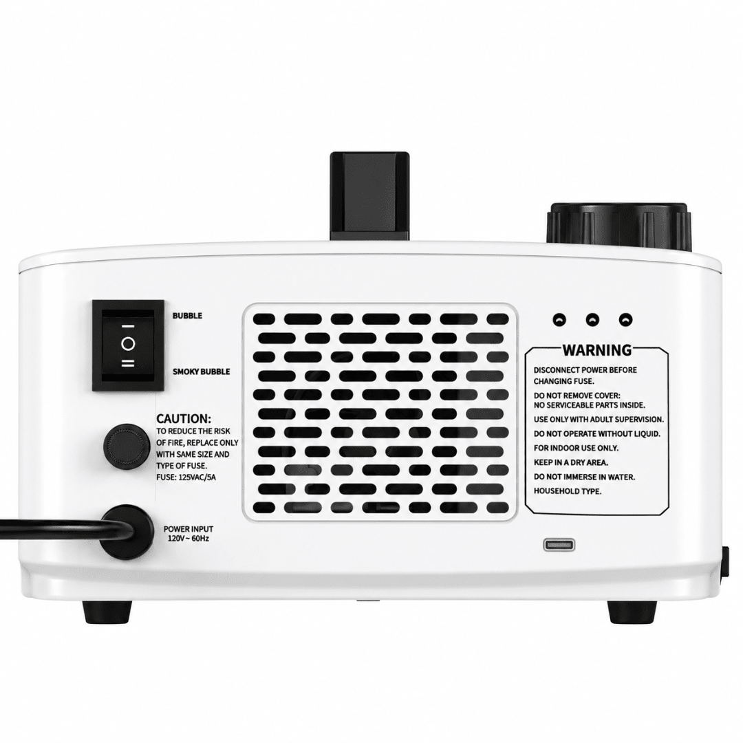 Rauchblasenmaschine 2-in-1 Nebel & Seifenblasen - TwentyFourParty