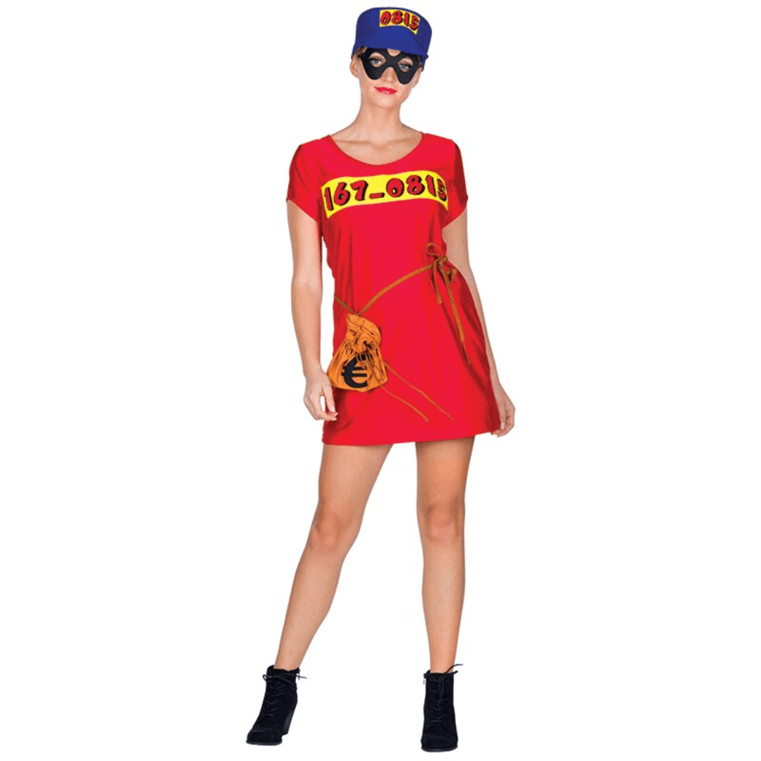 Rote Bankräuberin Damenkostüm - TwentyFourParty